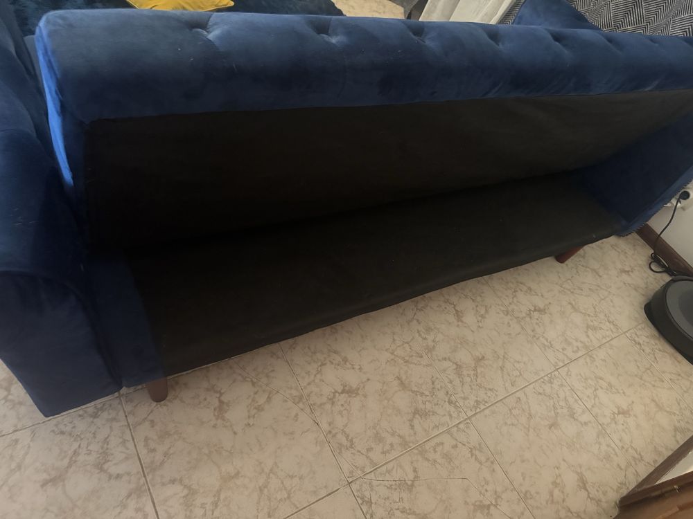 Sofa cama hermes azul