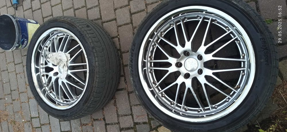 Koła 20” 265x40R20 Felgi 8,5x20 ET45 aluminiowe skręcane polerowane