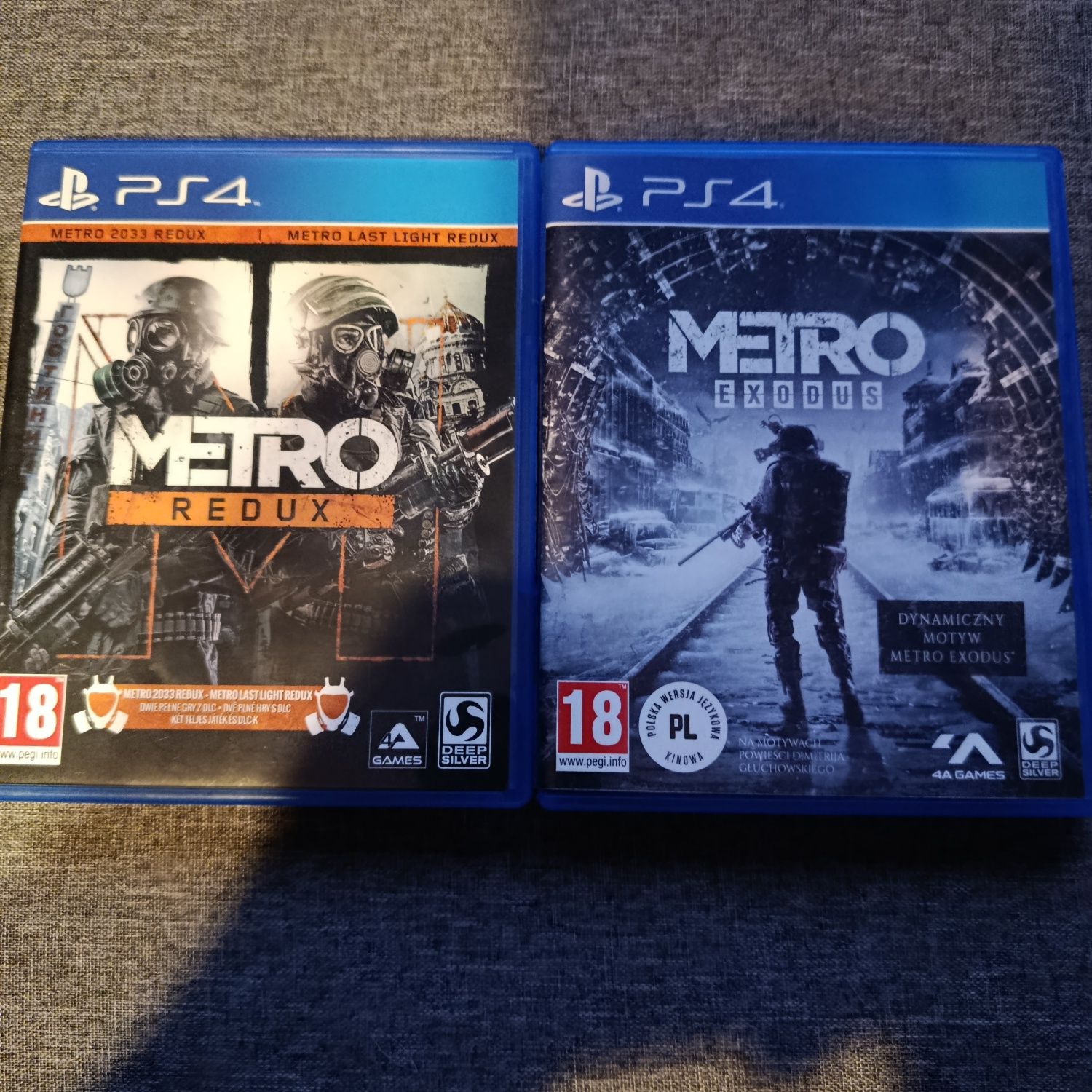 Zestaw gier metro exodus i redux PS4 wersja PL napisy