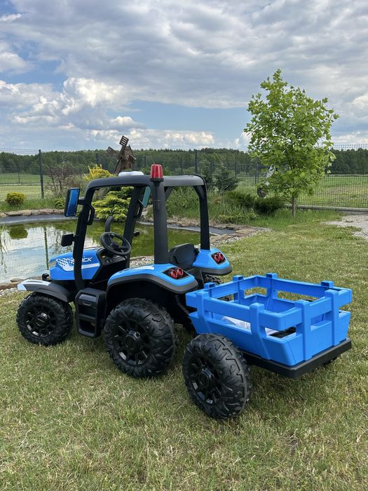 TRAKTOR na Akumulator Elektryczny Dla Dzieci 2X200W 24V 7Ah Przyczepka