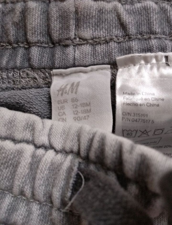 Joggersy H&M komplet 5 sztuk 86 spodnie dresowe zestaw