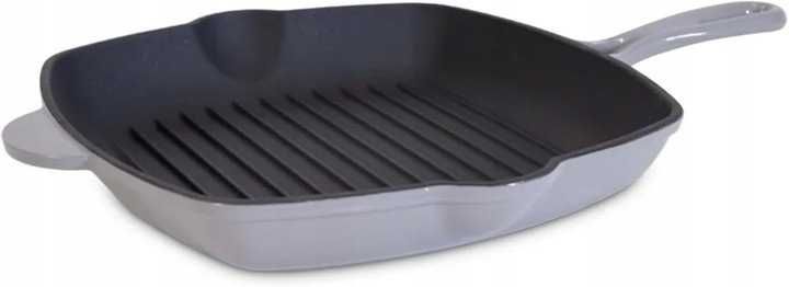 Żeliwna Patelnia Grillowa 28 cm Sobczyk Do Wszystkich Kuchenek ciężka