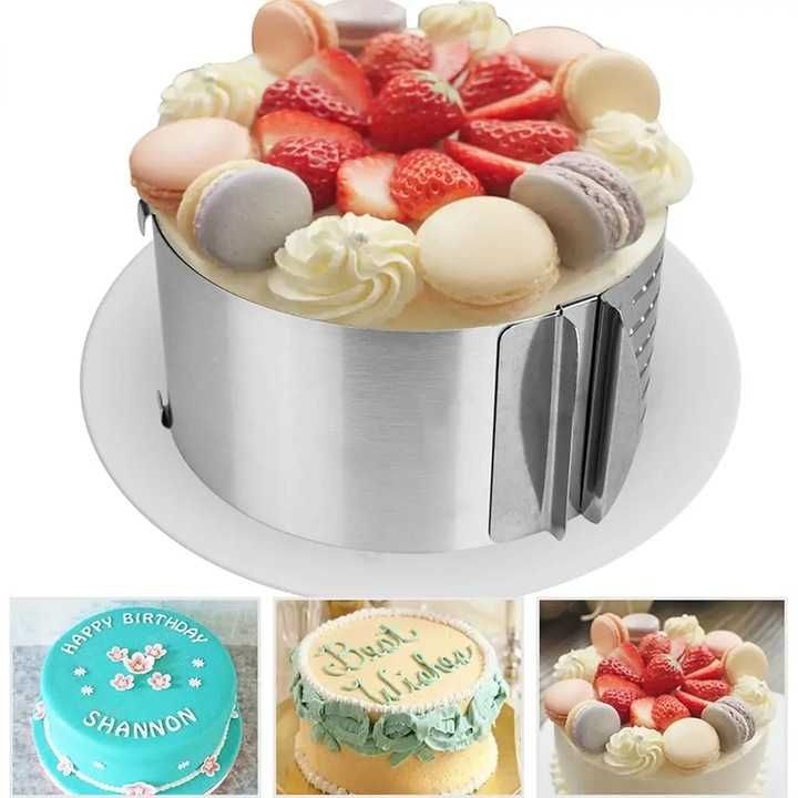 FORMA OKRĄGŁA REGULOWANA DO CIASTA Tortownica Rant Wys. 15cm/16-30cm