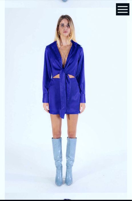 Шовкова міні сукня пляття на зав‘язках, Італія