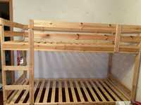 Łóżko piętrowe / Rama łóżka piętrowego MYDAL IKEA, sosna 90 x 200