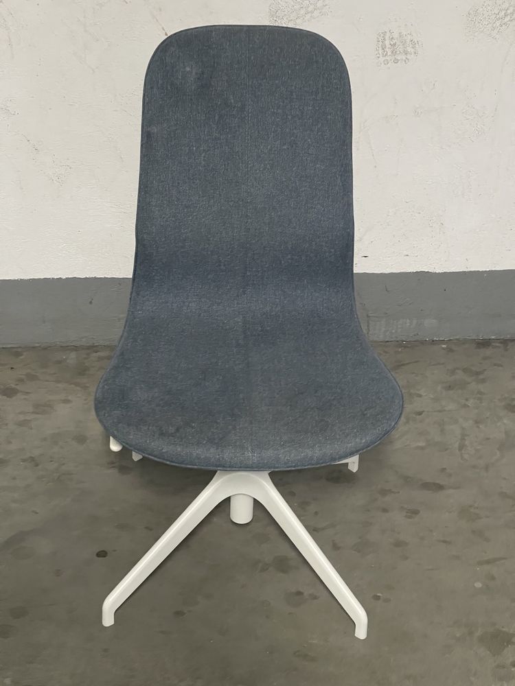 LANGFJALL Krzesło konferencyine obrotowe IKEA niebiesko białe