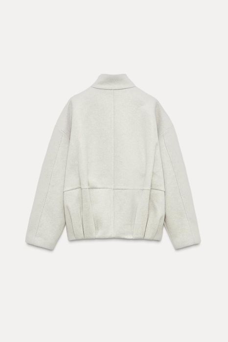 Бомбер ZARA S Палльто Зара пальто на замку куртка демісезонна