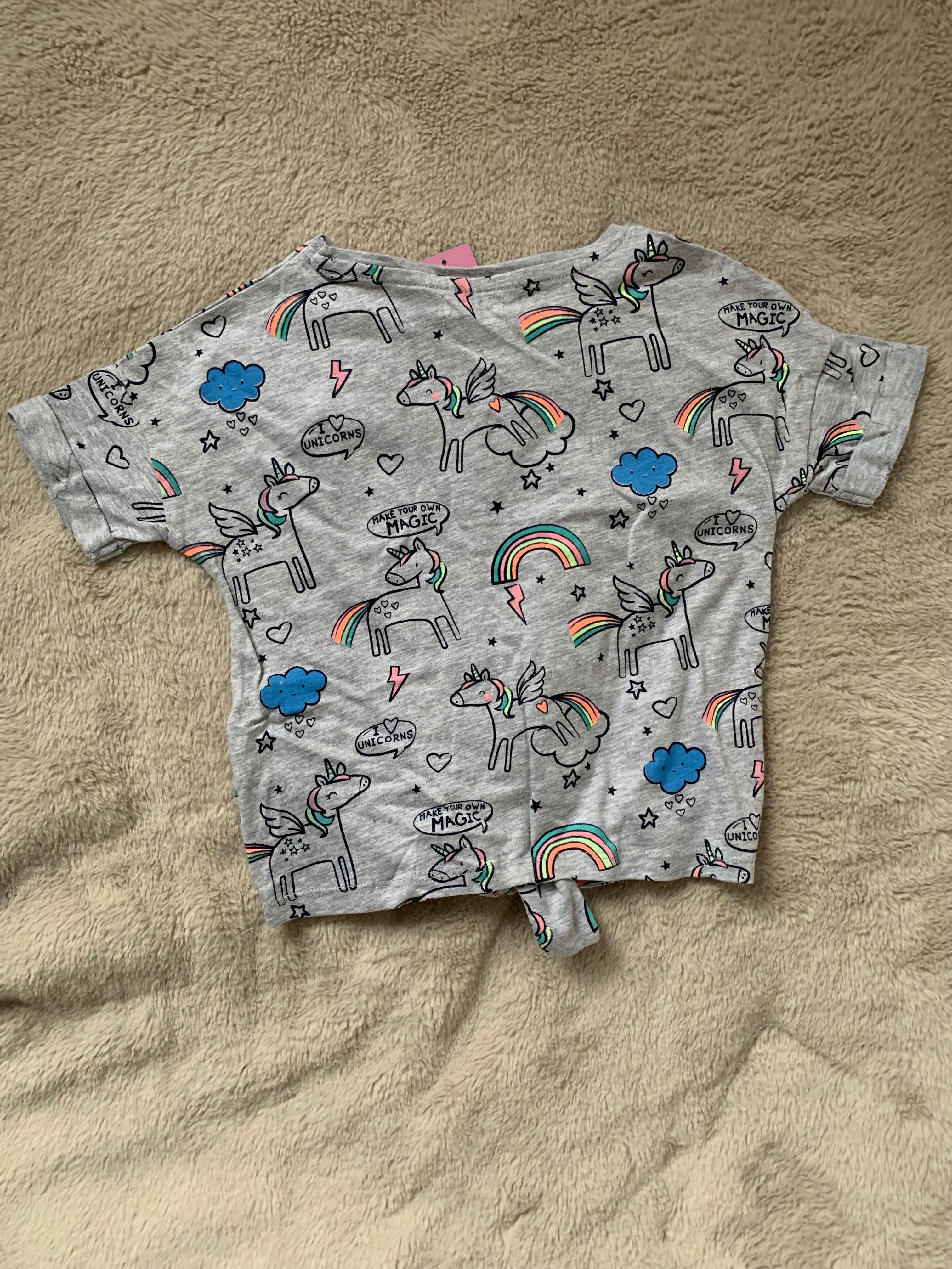 Tshirt dla dziewczynki, jednorożce 110, Pepco