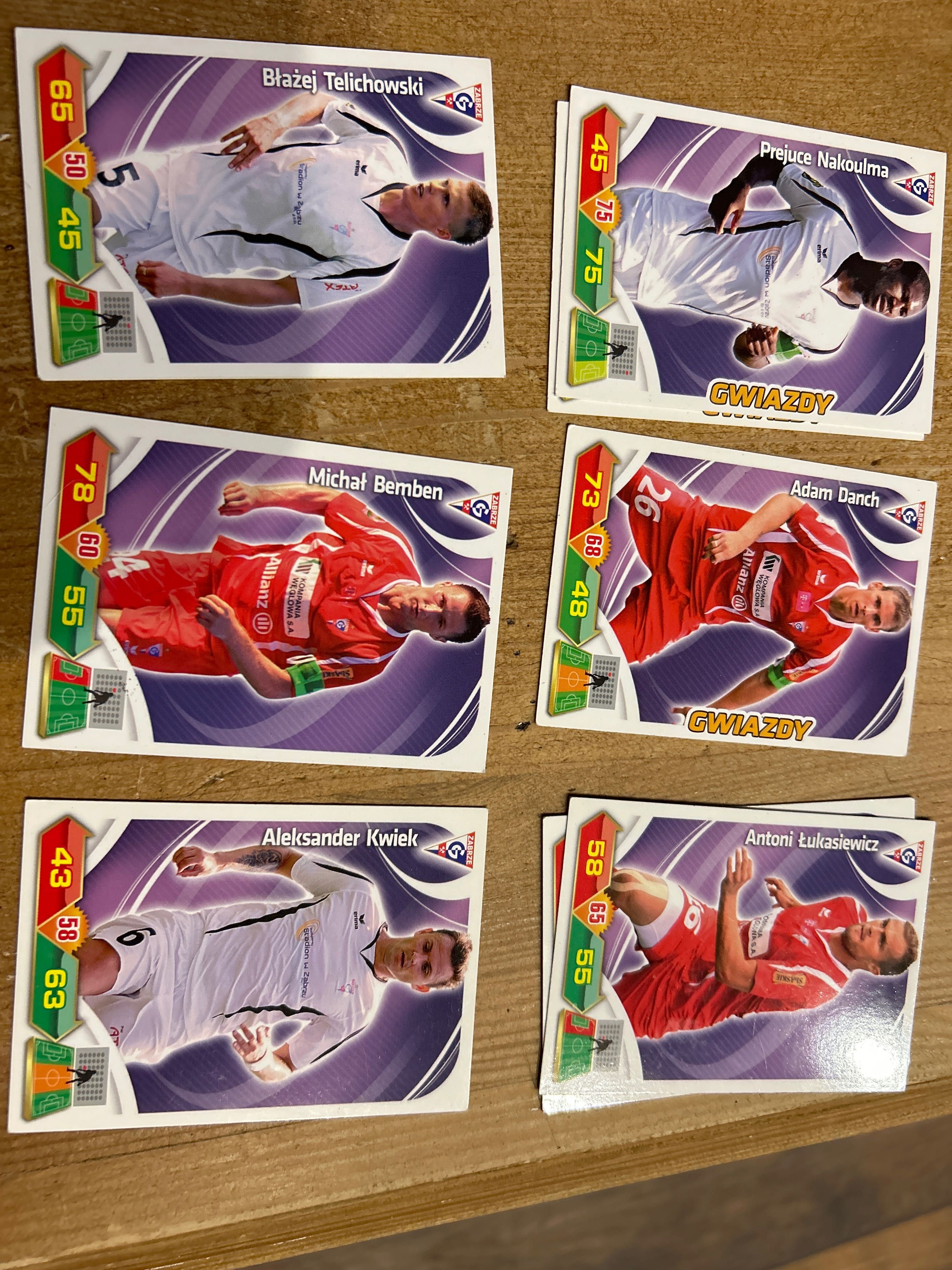 Panini górnik Zabrze ekstraklasa 12/13 6 kart