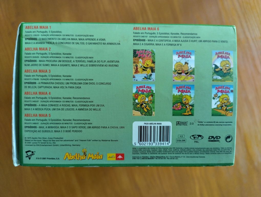 Coleção DVDs Abelha Maia - Ótimo Estado