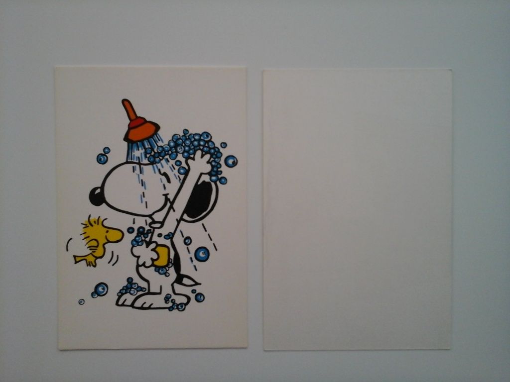 Conjunto de 8 postais do Snoopy, dos anos 80