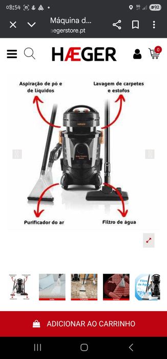 Vendo Aspirador Multifunções, usados apenas 2 vezes.  Impecável