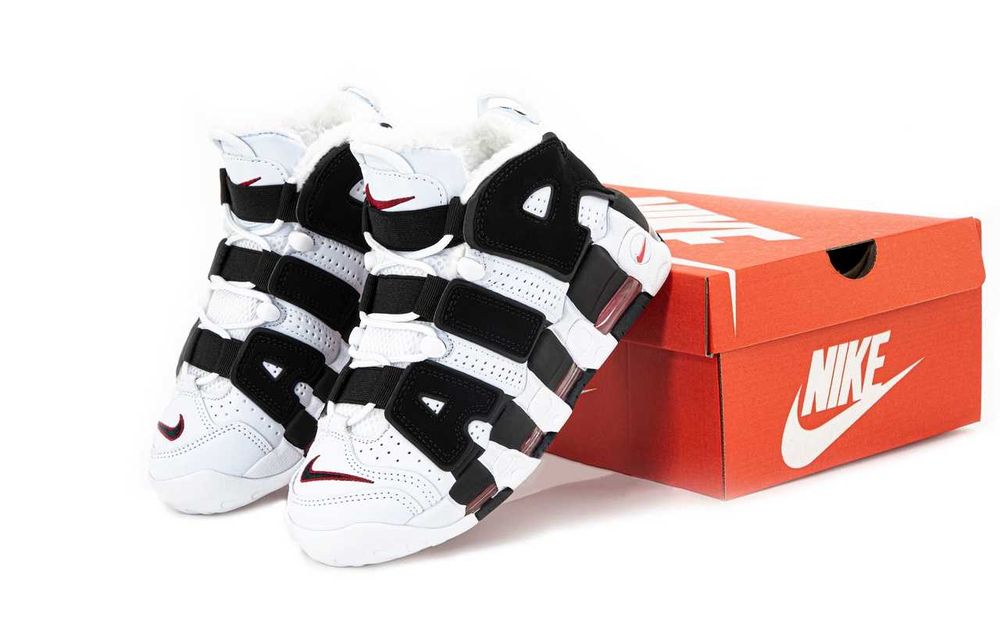 Зимние кроссовки ботинки Nike Air More Uptempo. С МЕХОМ. Унисекс.