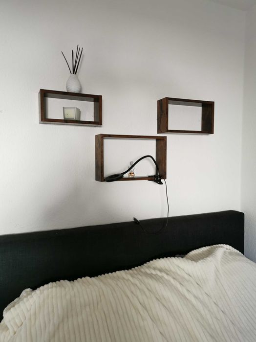 Kwietnik 3 sztuki prostokątne ścienne półki loft