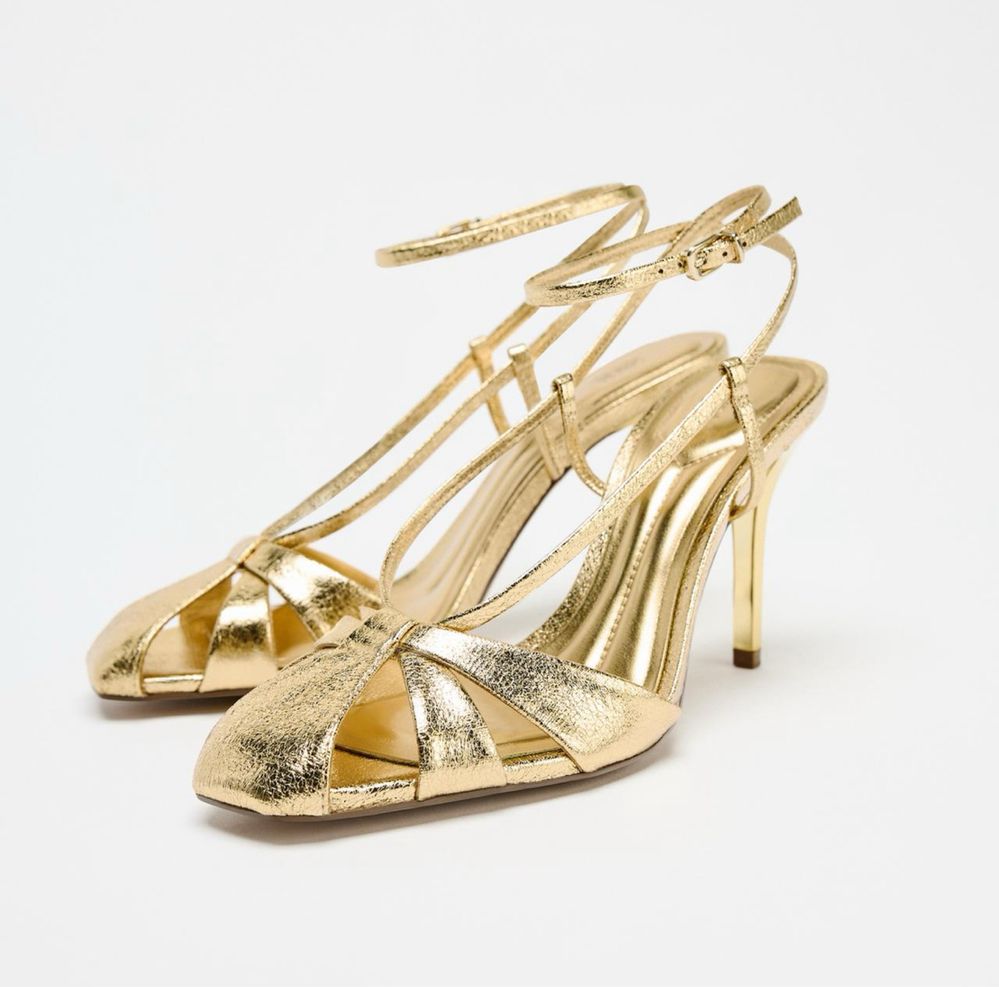 Zara obcasy zlote NOWE 40