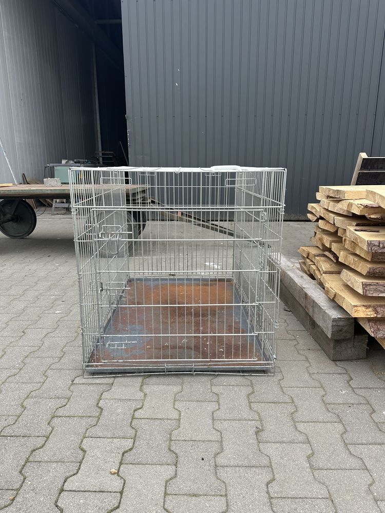bardzo duża klatka dla psa transportowa z tacą