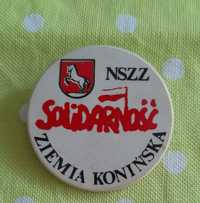 Przypinka Solidarność  Ziemia Koninska