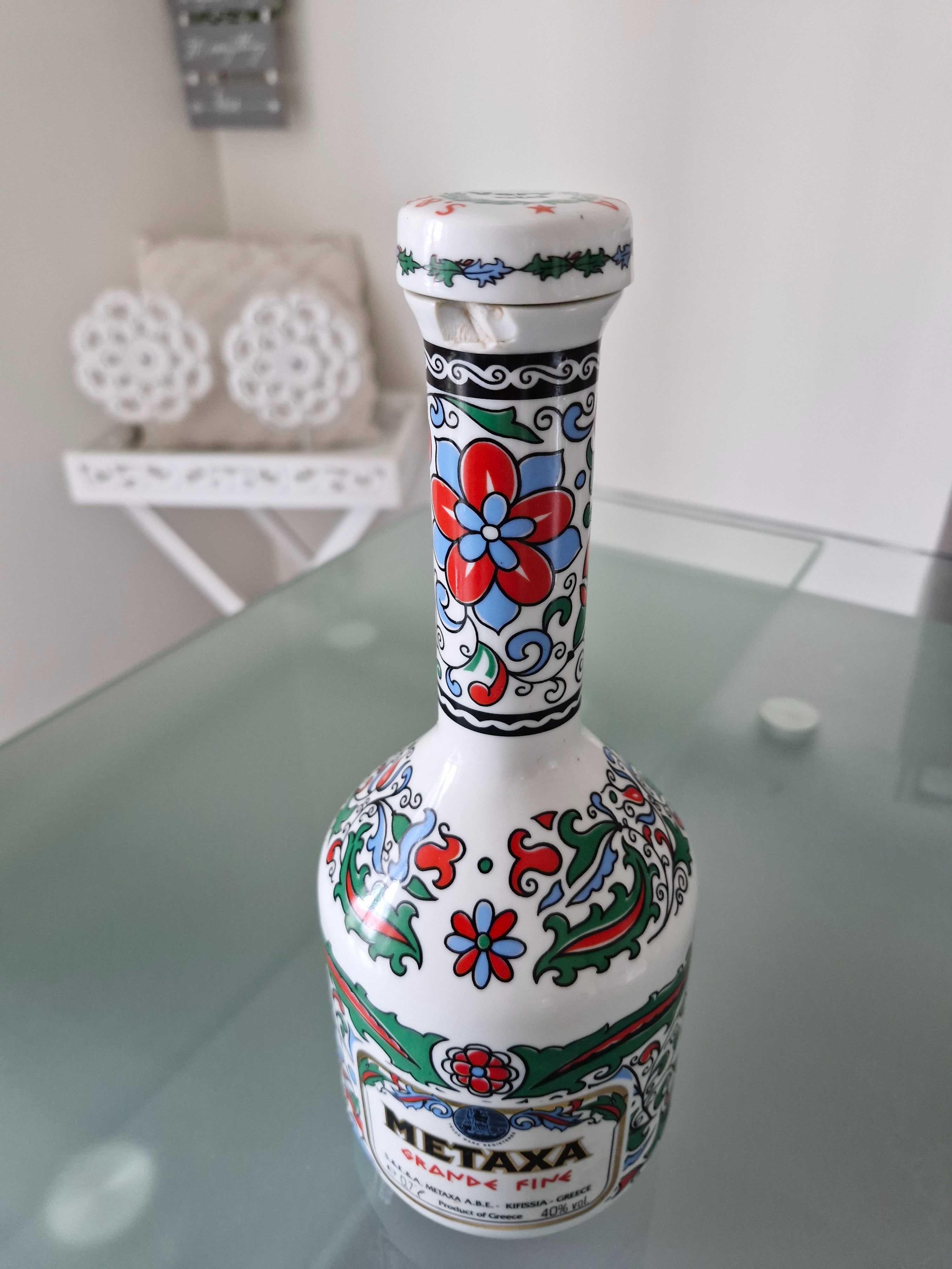 Butelka Karafka po Metaxie  z korkiem porcelanowym