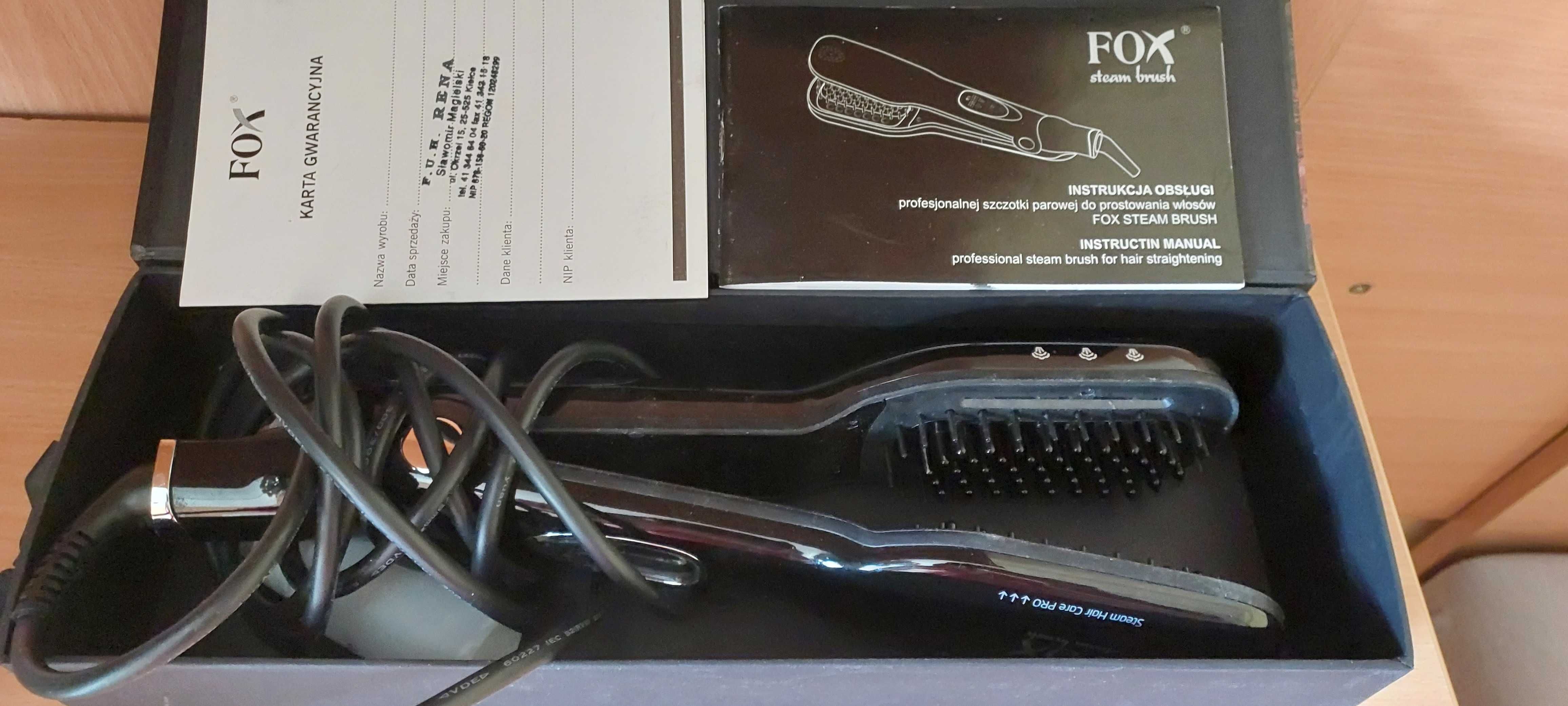 Szczotka prostującą, parowa Fox Steam Brush black.