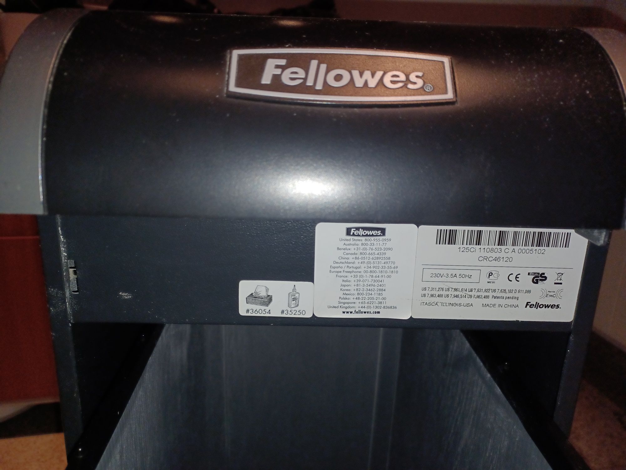 Niszczarka Fellowes 125Ci, Profesjonalna, Mocna, 100% sprawna