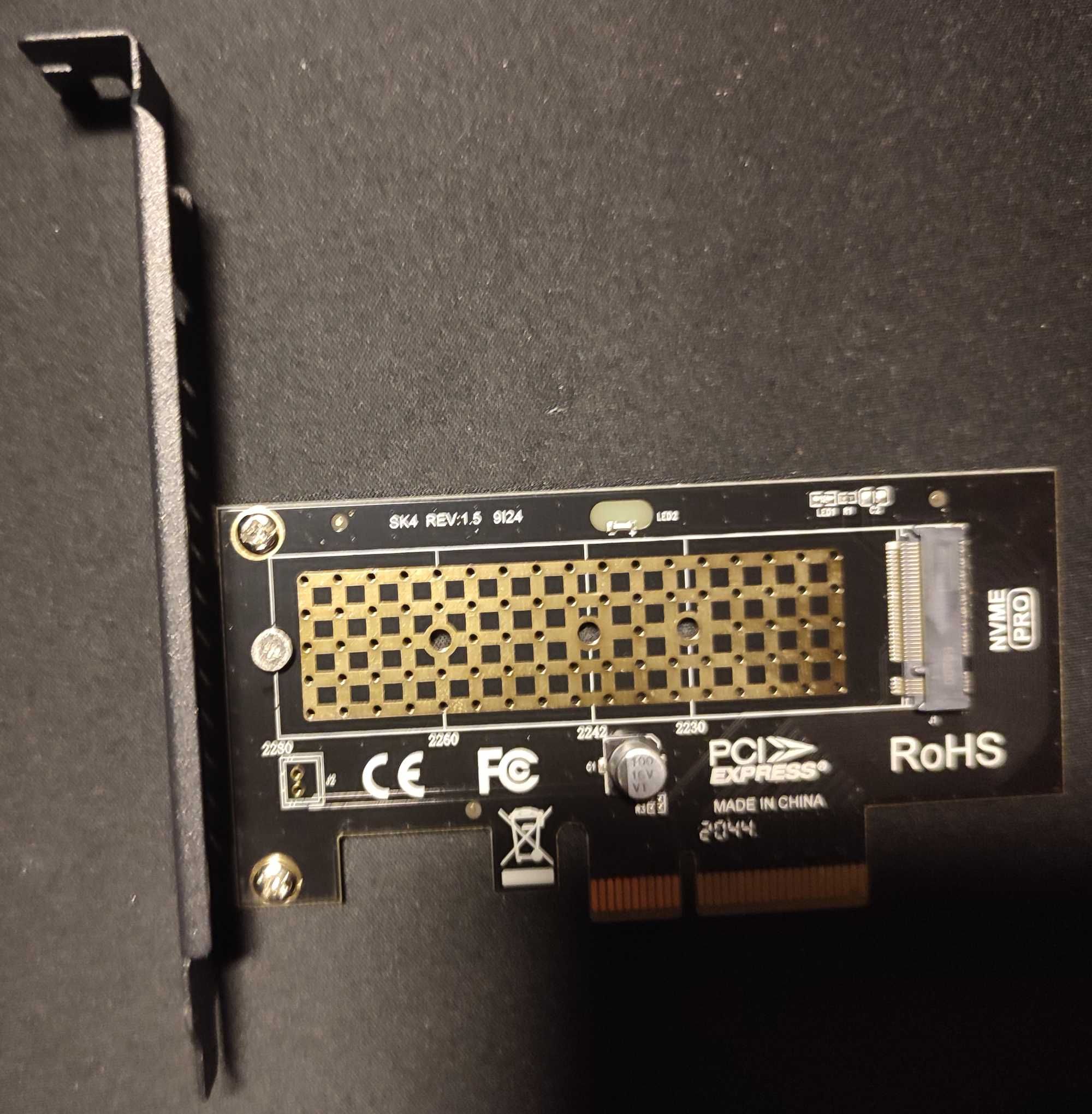 Переходник c PCI-E x4 в M2 NVMe SSD