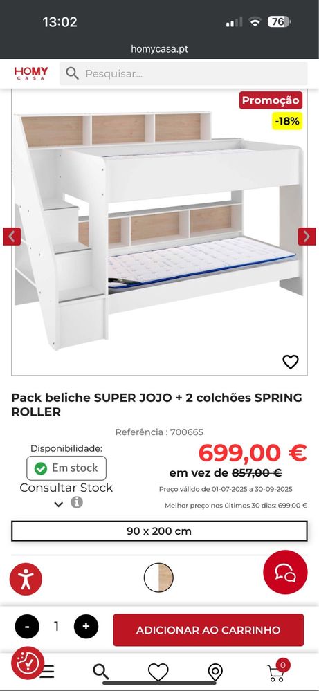 Beliche em óptimo estado
