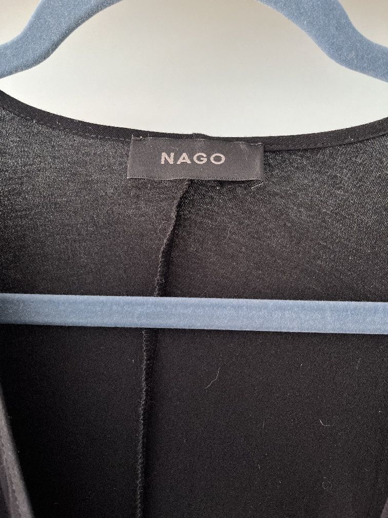 Czarne body z wiskozy Ecovero onyx black r. S Nago