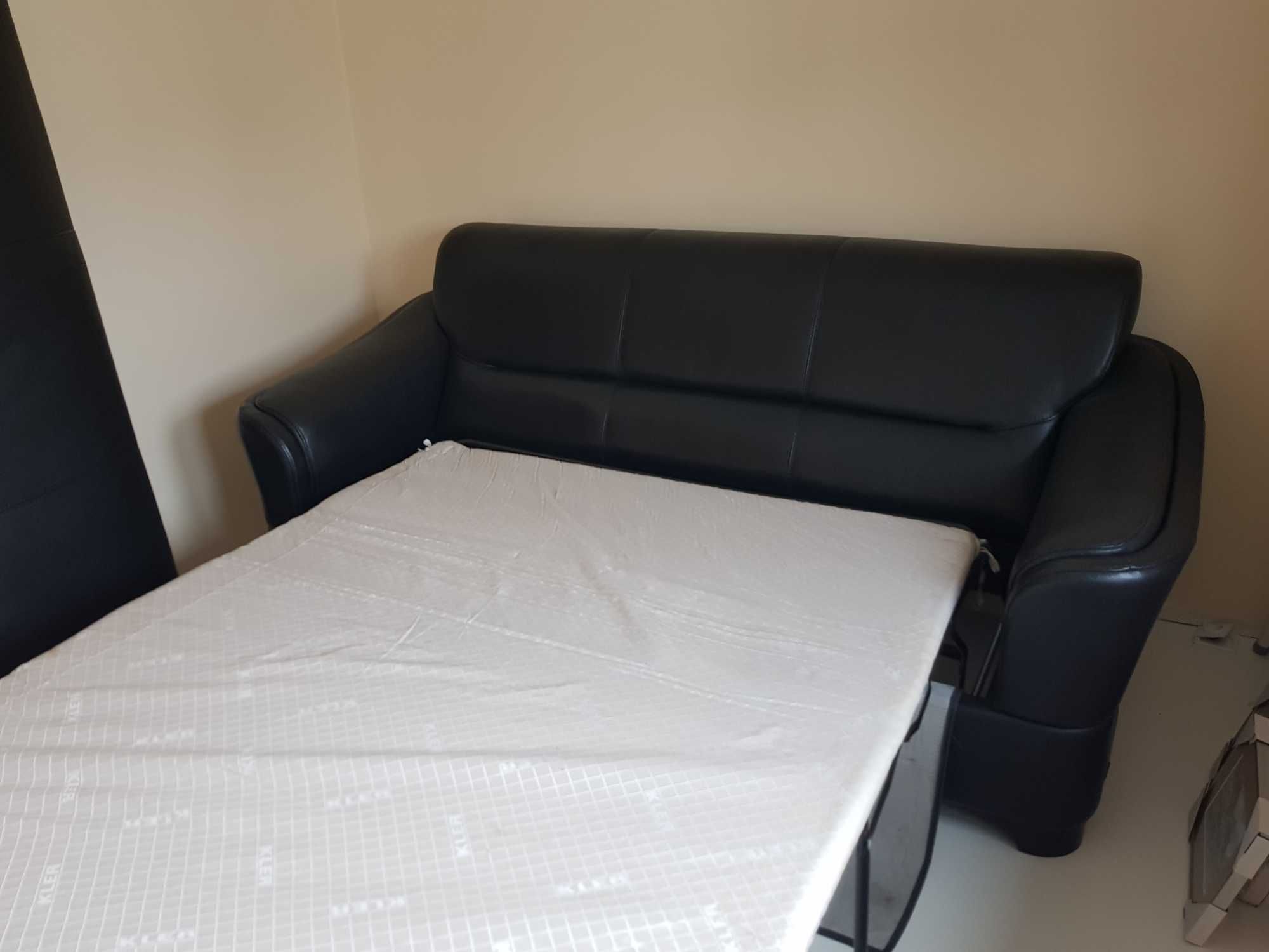 Kler sofa skórzana rozkładana do spania