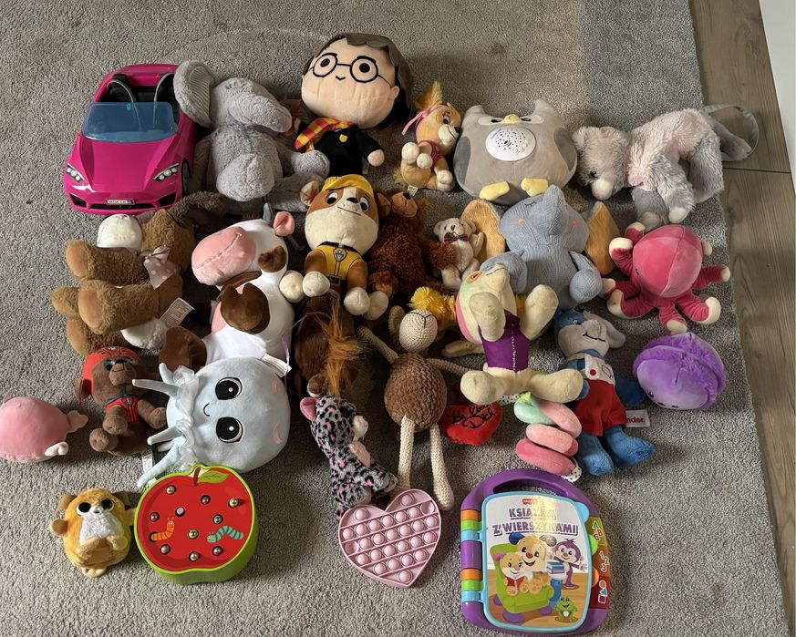 Zabawki maskotki misie pakiet pluszak książka z wierszykami