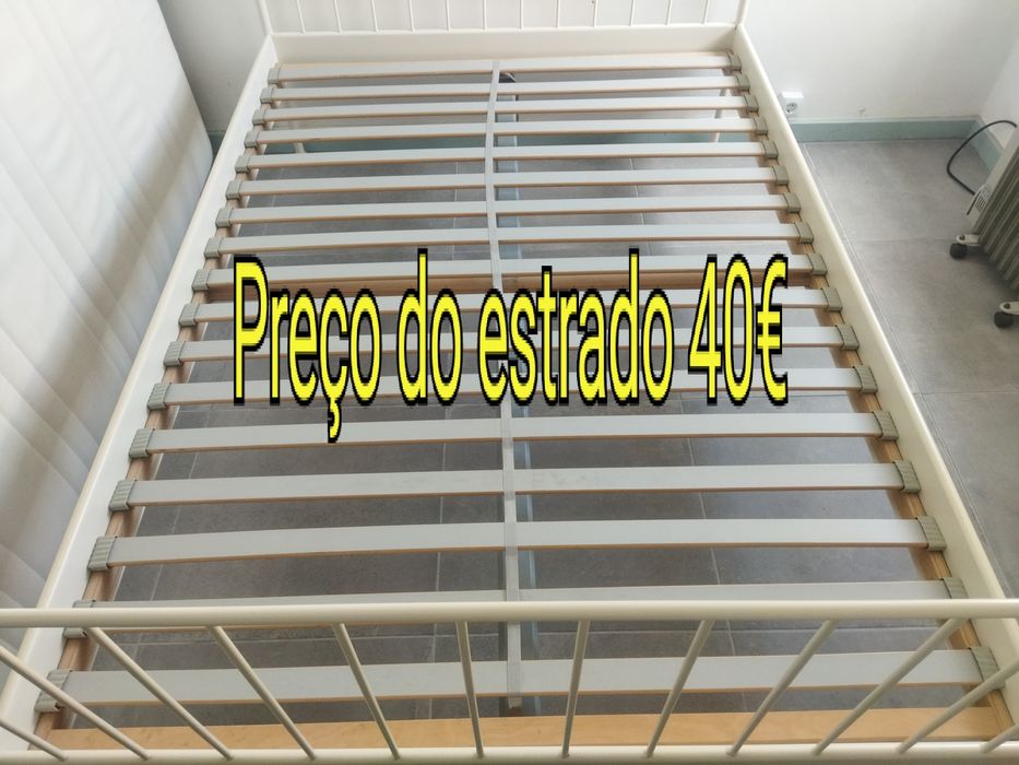 Vendo cama casal metálica como nova