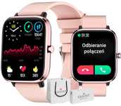 ZEGAREK SMARTWATCH z funkcją Dzwonienia RÓŻOWY damski PL MENU