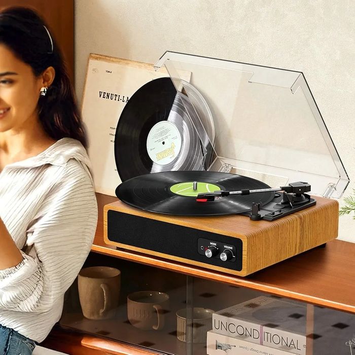Gramofon Anesky, zabytkowy gramofon Bluetooth z 3 prędkościami A7