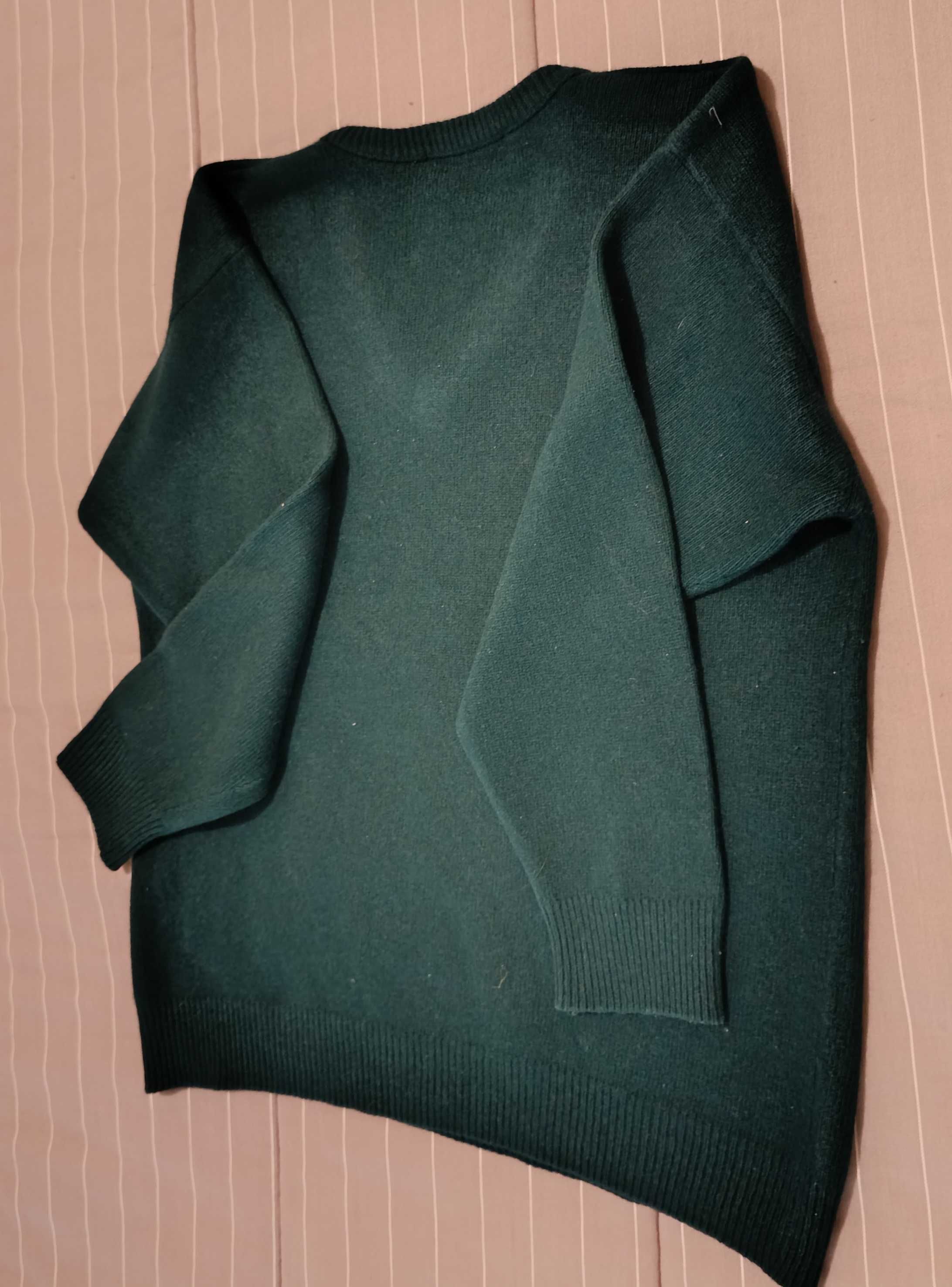 Camisola / Pullover, em Lã, verde - Tamanho S - Estado impecável