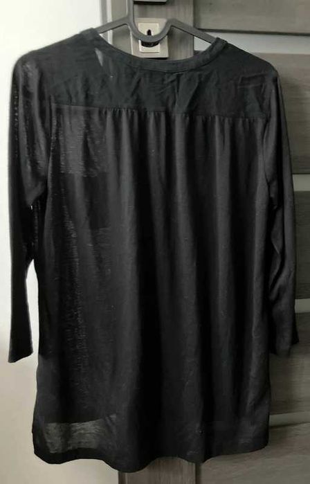 Modny komplet czarnych bluzek, S/M, H&M/Cubus, bawełna/poliester