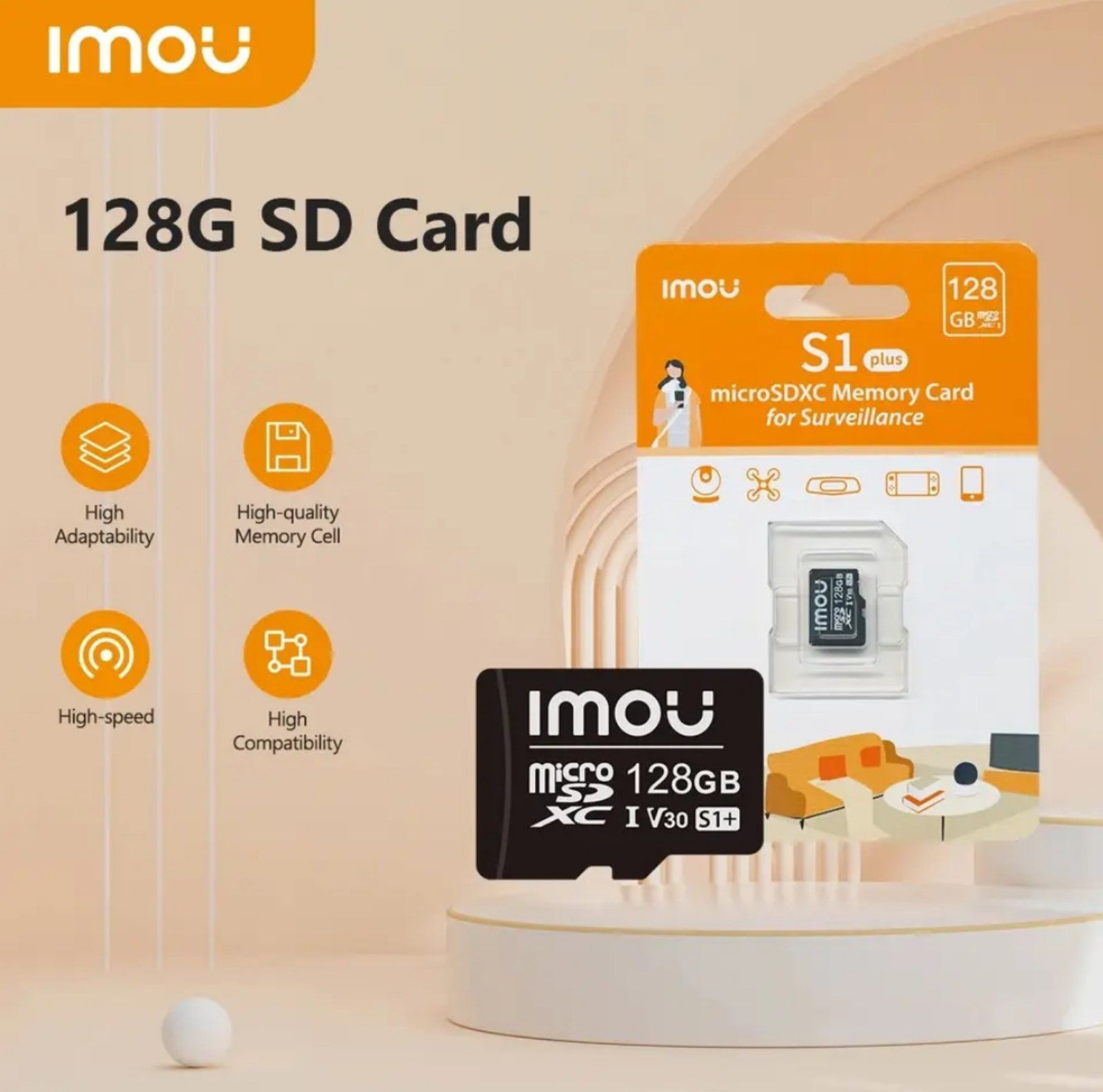 Карта пам'яті Imou 64 Gb. 128 Gb. Карти пам'яті для відеонагляду.