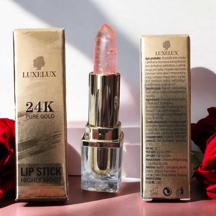 Utleniająca pomadka do ust z 24K złotem