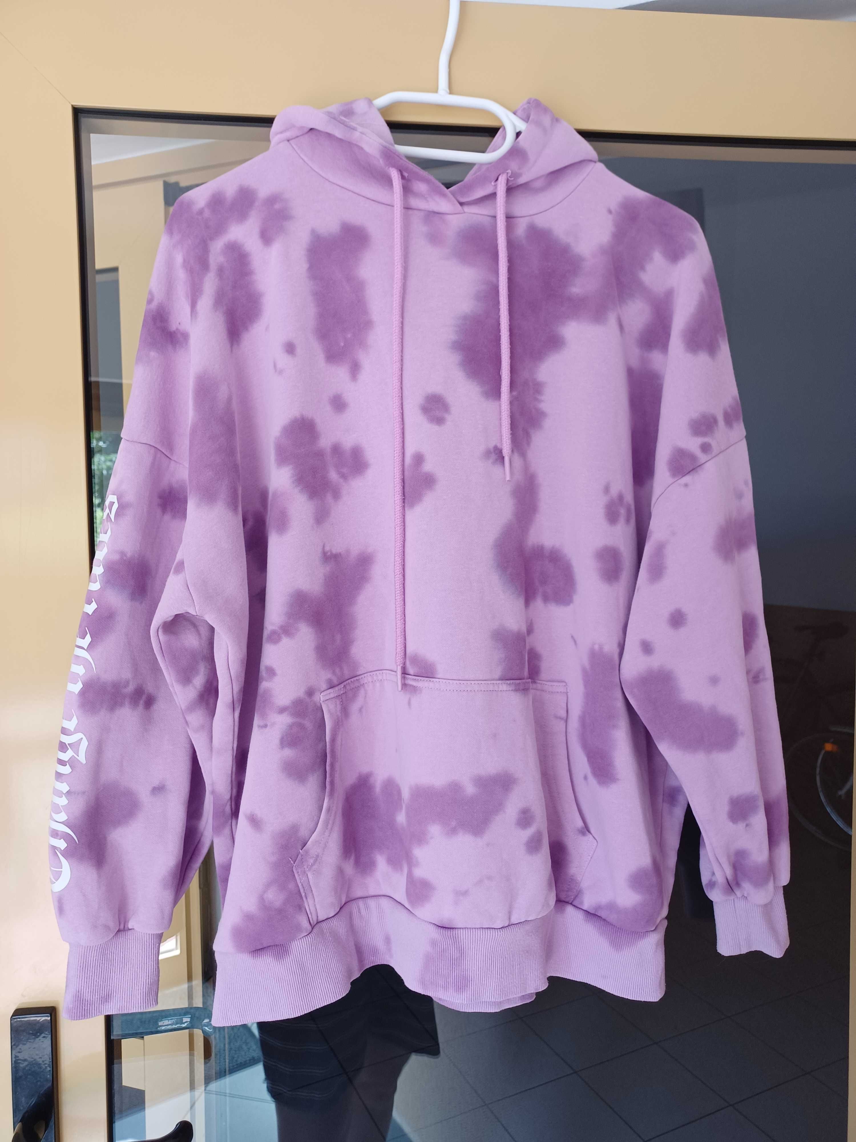 Fioletowa Bluza z kapturem kangurka marki F.B. Sister rozmiar L/XL.