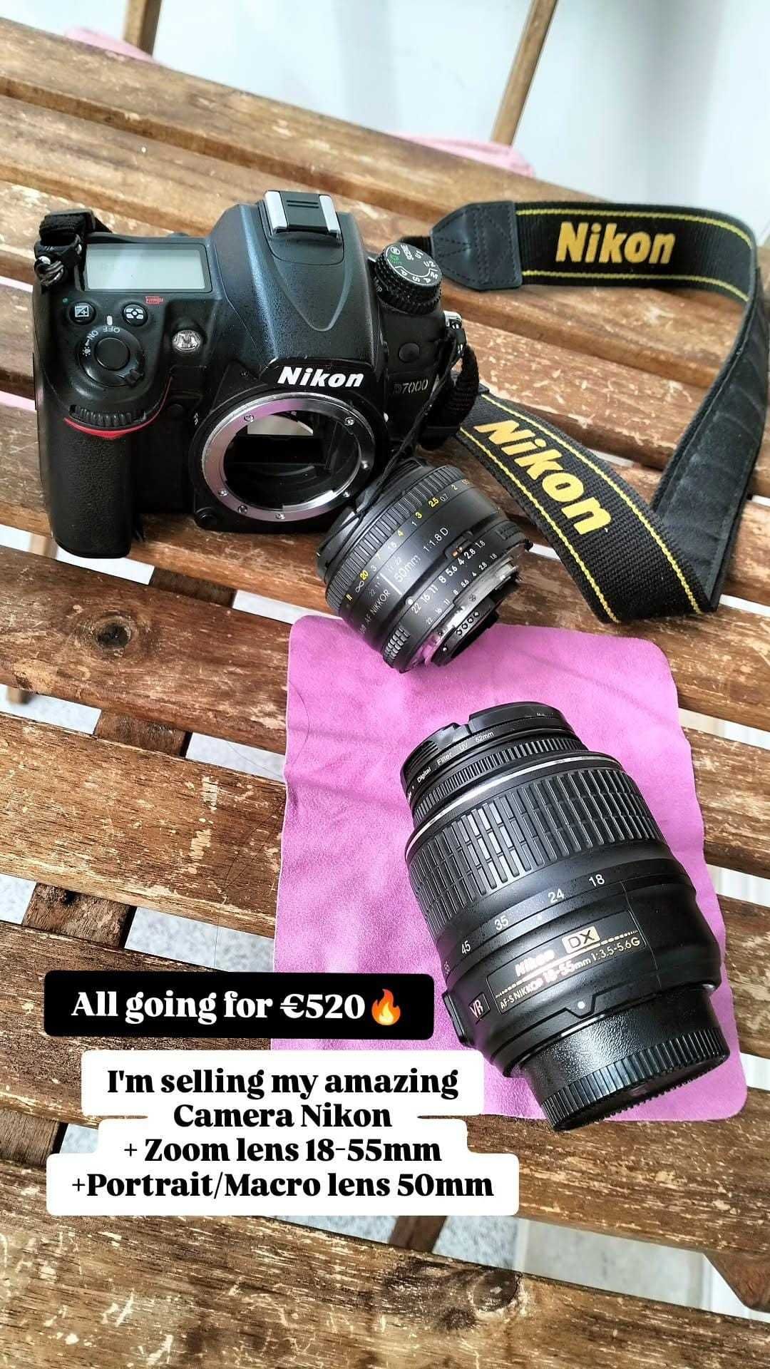 Vendo Nikon D7000 com duas lentes