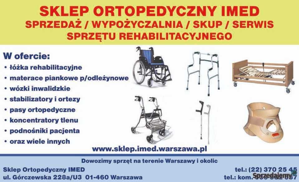 WYPOŻYCZALNIA Sprzętu Rehabilitacyjnego/Medycznego Sklep Warszawa IMED