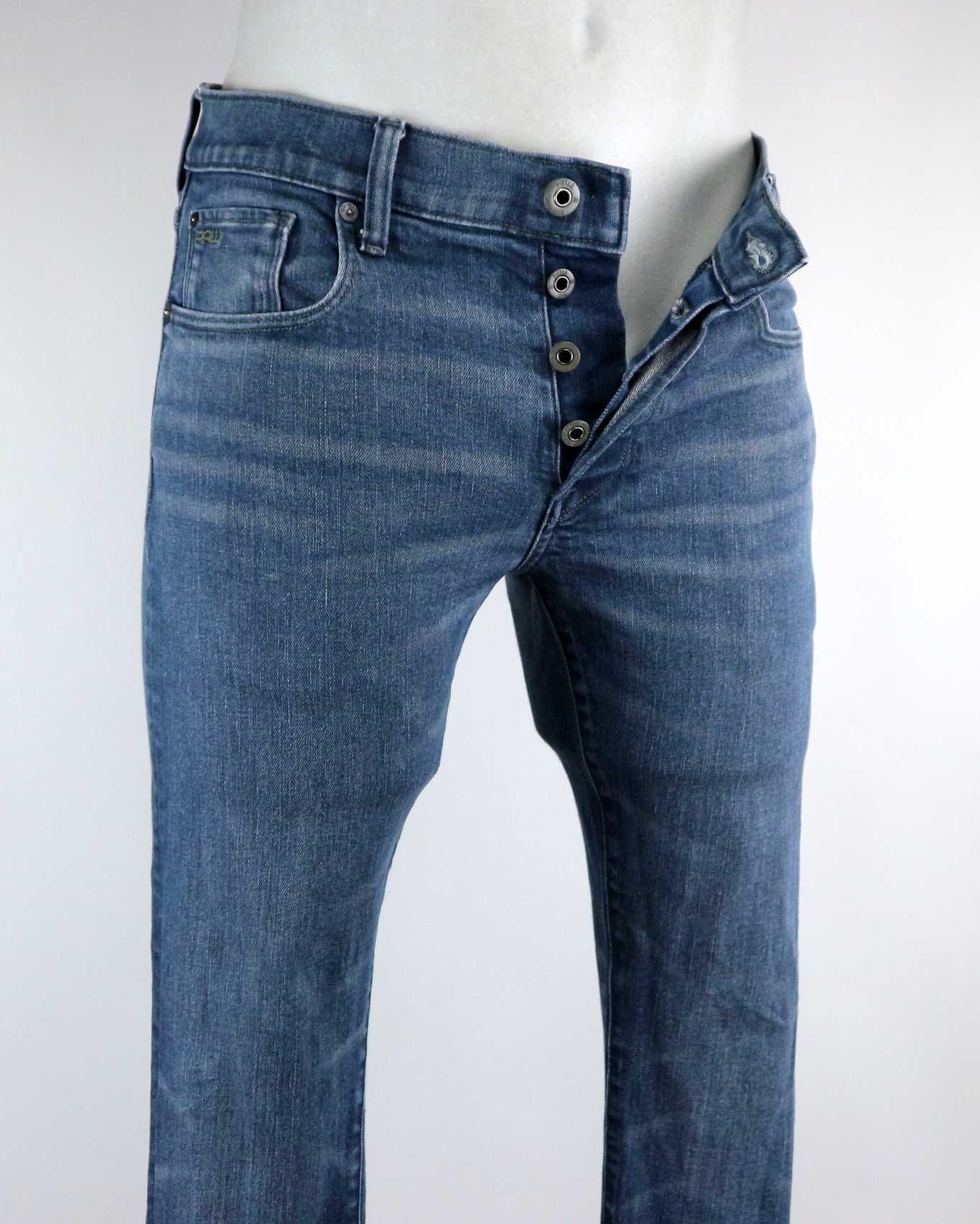 G-Star Raw 3301 Slim spodnie jeansy W31 L30 pas 2 x 41/43 cm