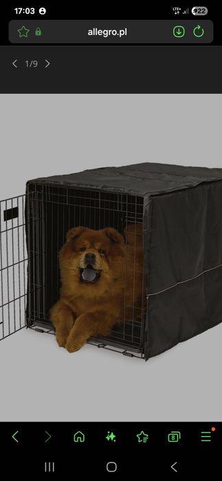 Flamingo Ebo Black - metalowa klatka dla psa, S: 43x61x50cm