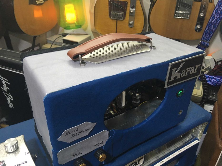 Wzmacniacz gitarowy lampowy KAFAR Blue Demon 4W hand made NOWY