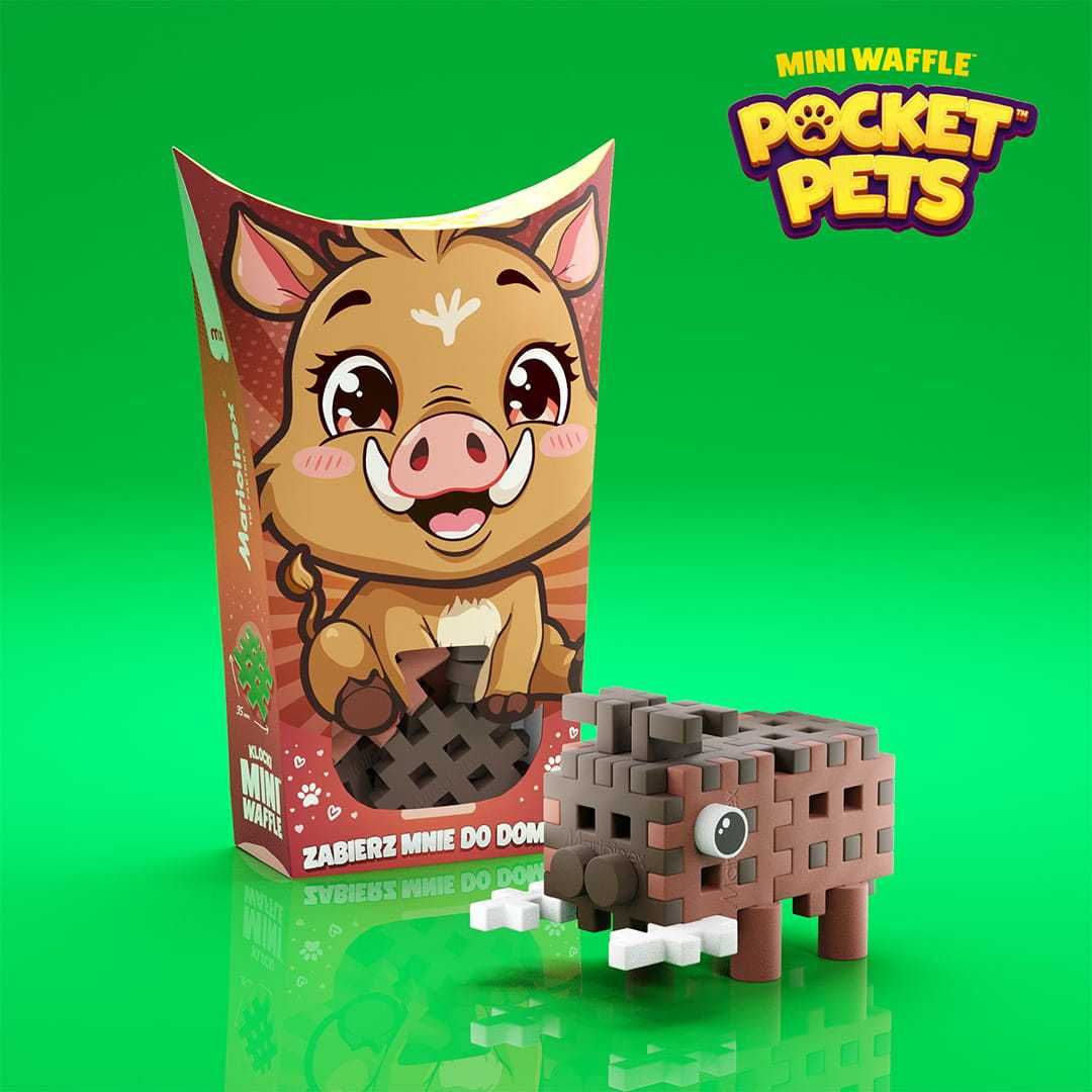 MARIOINEX 907016 Mini wafle POCKET PETS DZIK 25 elementów