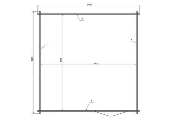 Domek Venta 5x5 Świerk 44mm z balika letniskowy ogrodowy