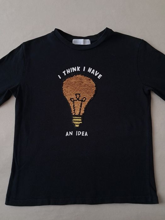 Koszulka longsleeve cekiny Zara 134