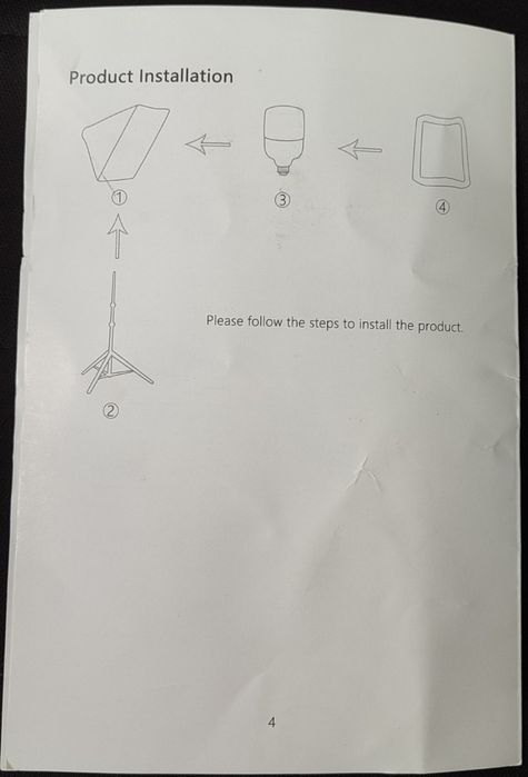 Софтбокс на 1 лампу з патроном Е27 50*70см зі стійкою штативом 2,0м