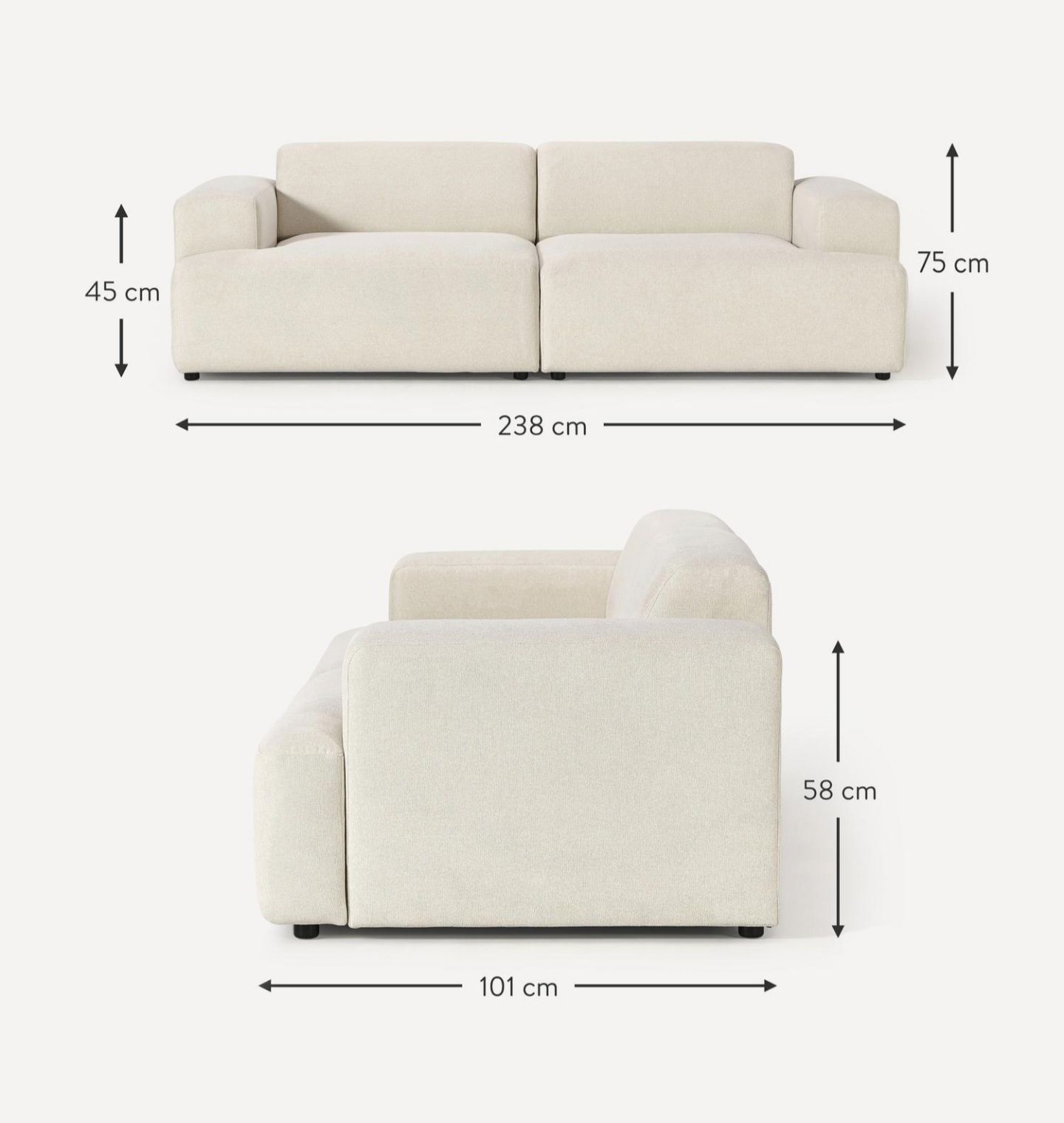 Sofa Melva 3-osobowa Westwing Collection