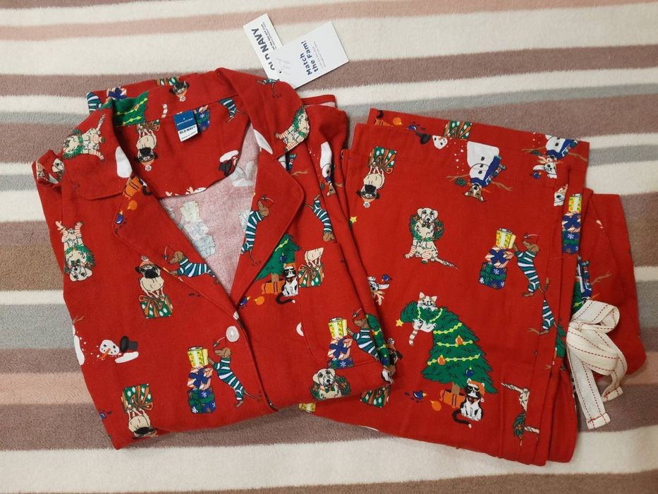 Фланелевая женская пижама Old Navy.