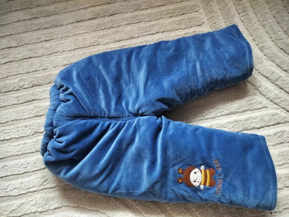 Grube spodnie zimowe ocieplane 68 cm