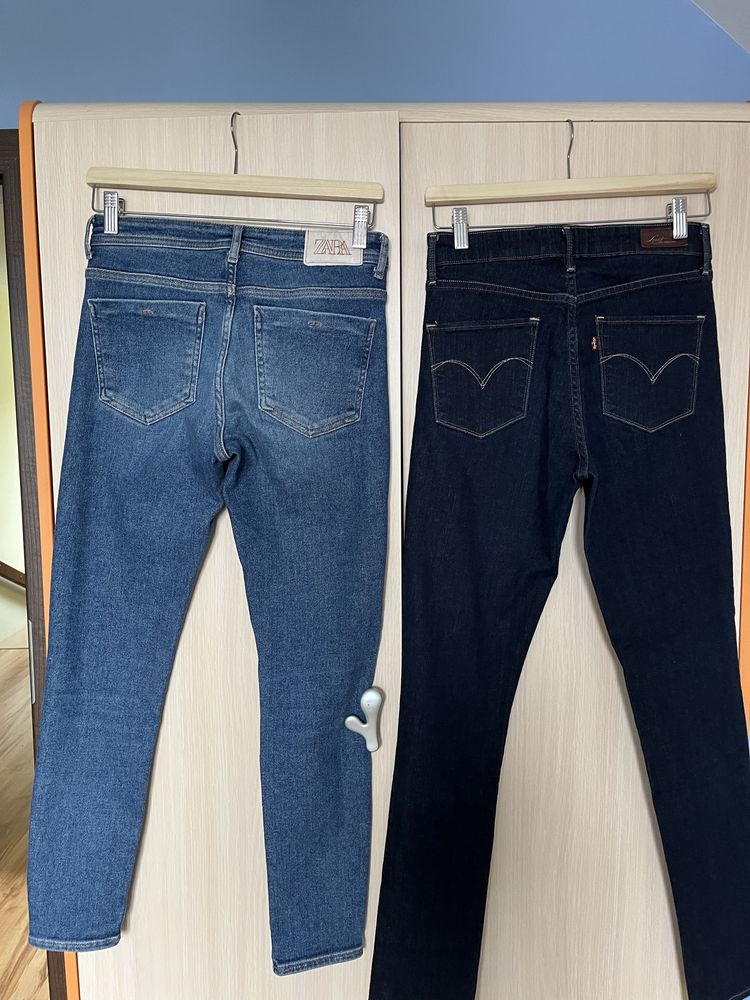 5 par jeansow 152/158 i 4 koszule 152 cm